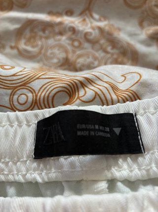Pantalón recto blanco Zara mujer