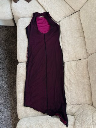 Vestido River Island Asimétrico pedredría morado