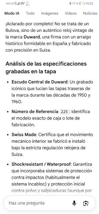 Reloj DUWARD