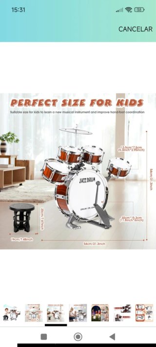 Batería Infantil Jazz Drum