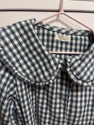 Camisa cuadros vichy verde niña