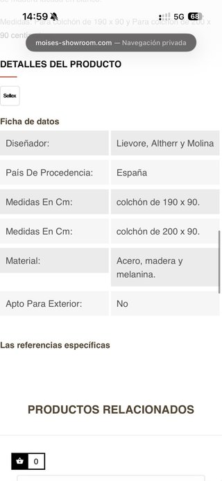Litera estudio Sellex metal/madera