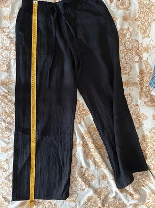 Pantalón recto de verano negro de Zara mujer
