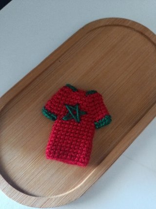 Llavero camiseta crochet Marruecos