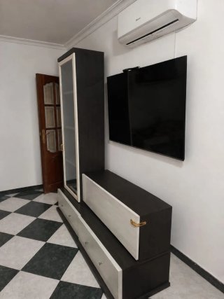 Mueble salón modular vitrina 3 cajones