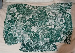 Blusa Stradivarius Estampada Verde Talla M