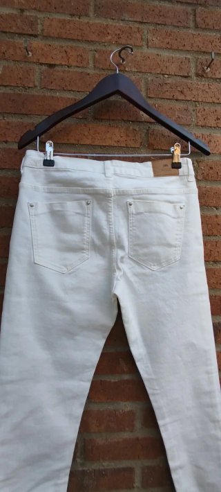 Pantalón Zara Blanco Talla L