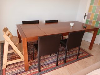 Mesa extensible madera caoba