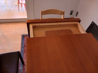 Mesa extensible madera caoba