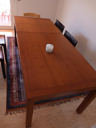 Mesa extensible madera caoba