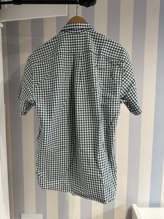 Camisa cuadros hombre verde blanca Pull & Bear L