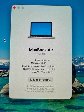MacBook Air 13 M1 8GB RAM Plata