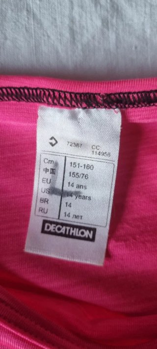 T-shirt sportiva Domyos ragazza 14 anni