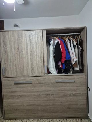 Armario Cama Individual Madera y Metal