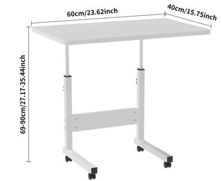 Mesa auxiliar con ruedas ajustable