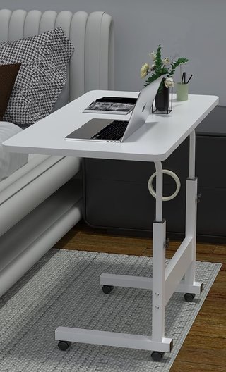 Mesa auxiliar con ruedas ajustable