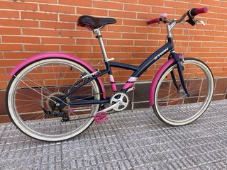 Bicicleta B'Twin Ruedas 24 Azul y Rosa