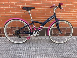 Bicicleta B'Twin Ruedas 24 Azul y Rosa