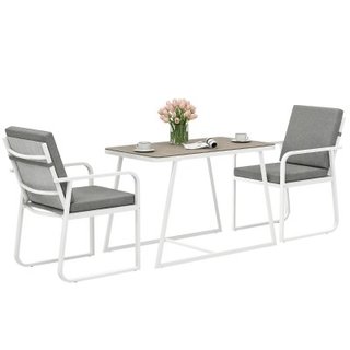 Outsunny Set da Esterno 3 Pezzi con 2 Sedie e Tavo