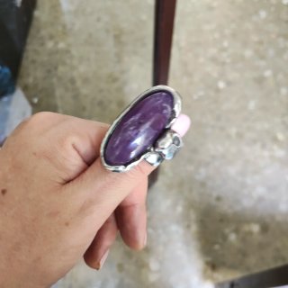 Anillo Plata Amatista Natural