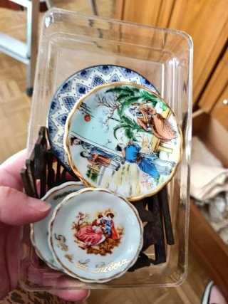 Juego de 2 Platos Decorativos Cerámica