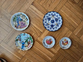 Juego de 2 Platos Decorativos Cerámica