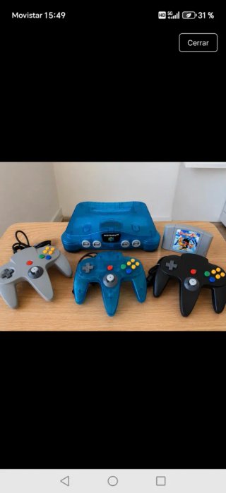 Nintendo 64 Azul + 3 Mandos + Juego