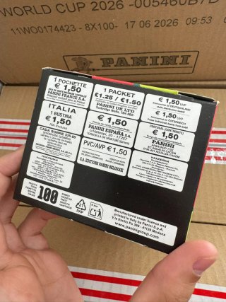 Caja 100 sobres Panini Mundial 2026 | Sellada
