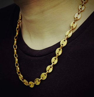 Cadena laminada en oro 18k