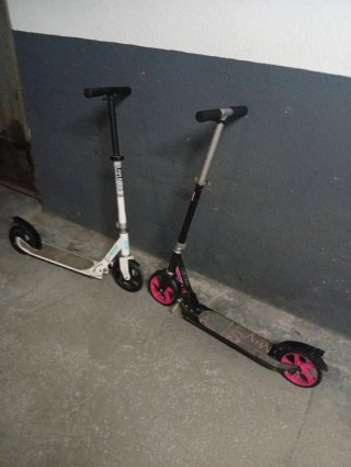 Patín Oxelo rosa y negro