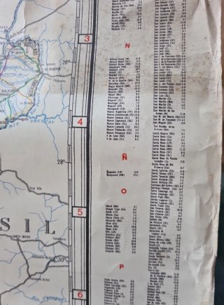 Carta Stradale Argentina Fiat Anni '50