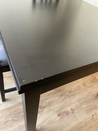 Mesa extensible IKEA BJURSTA (90x90) con sillas