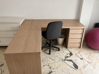Escritorio de esquina L madera