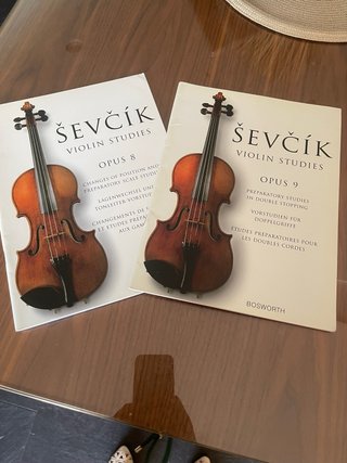 Libros de violín Sevcik Opus 8 y 9