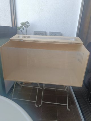 Terrario Madera con Tapa Transparente