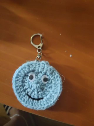 Llavero Galleta Sonriente Hecho a Mano
