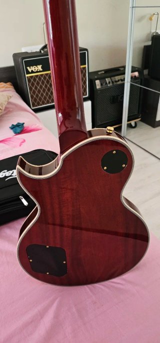 Vintage V100 30th Anniversary Greenburst Guitarra