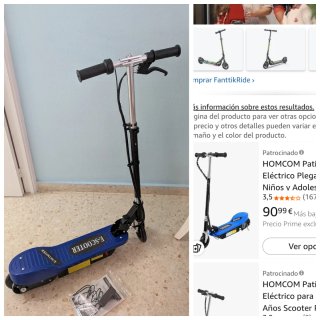 Patín eléctrico infantil azul. No hago envíos.