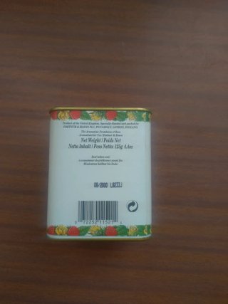 Scatola Latta Vuota Fortnum & Mason Raspberry & Ro