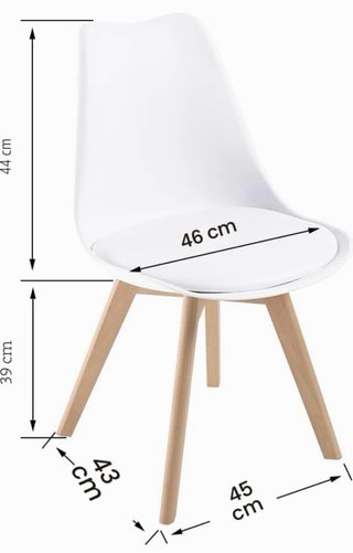 Sillas Comedor Escandinavas Blancas