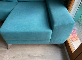Ocasión Sofá chaise longue 2.80m turquesa