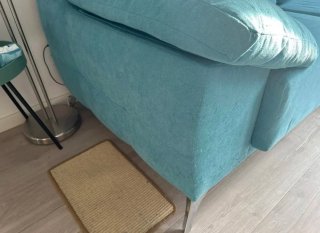 Ocasión Sofá chaise longue 2.80m turquesa