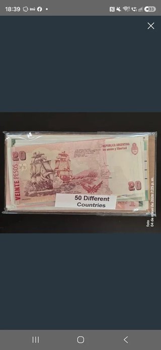 Lote 50 Billetes Diferentes Países