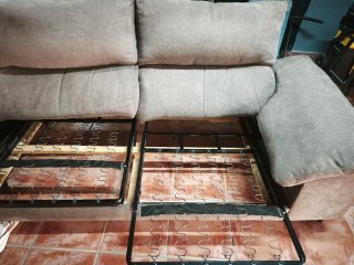 Sofá chaise longue color marrón