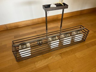Lámpara de salón moderna metal y cristal
