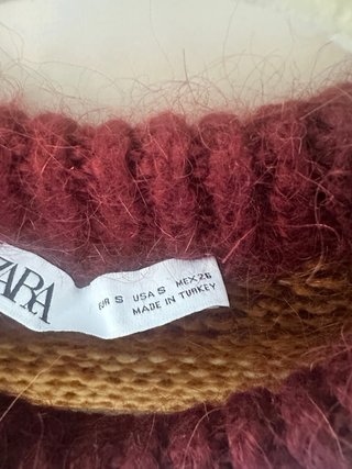 Jersey Zara rayas marrón y lila