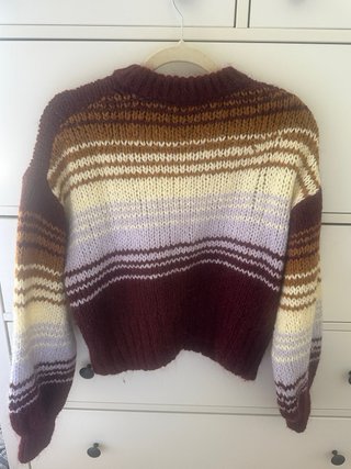 Jersey Zara rayas marrón y lila