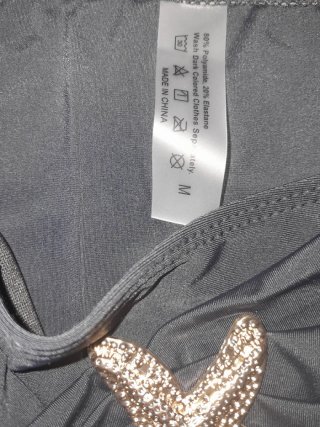 Bikini Shein Negro con Estrellas de Mar