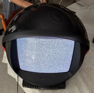 Televisor Retro Philips Casco Negro/Rojo