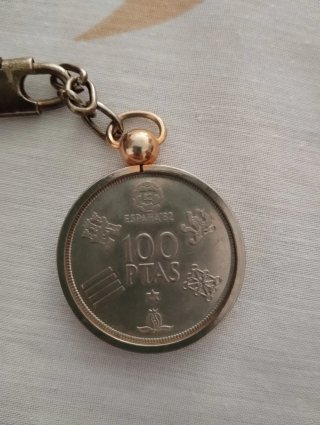 Llavero monedas pesetas Mundial 82